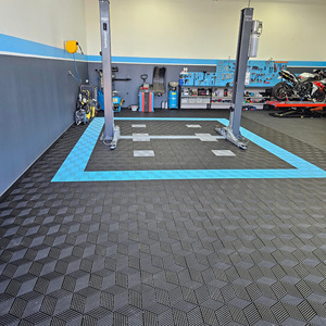 Dalles de sol de garage antidérapantes en PP, nouvelle gamme de dalles emboîtables 3D, installation facile, pour <span class=keywords><strong>atelier</strong></span> intérieur - Product Image 6