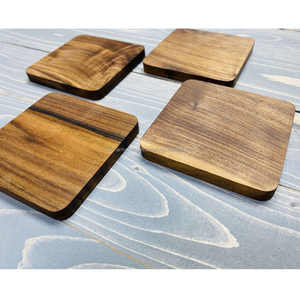 Ensemble de sous-verres en résine et bois de luxe faits à la main de qualité supérieure, 5 pièces avec support, couleur personnalisée, forme rectangulaire, durables, 10 mm/5 mm, napperons de table MN - Product Image 4
