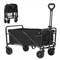 Chariot de camping pliable et portable, étanche, à quatre roues, pour le shopping et les activités de plein air, avec roues en PVC de 5 pouces, personnalisable OEM/ODM – Vente chaude