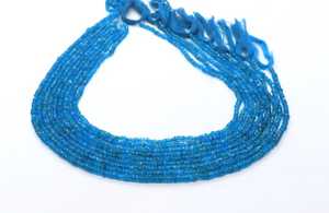 ลูกปัดอะพาไทต์สีน้ำเงินนีออนทรงเหลี่ยมขนาด 2.5-3 มม. ลูกปัดอะพาไทต์สีน้ำเงินทรงเหลี่ยมขนาด 13 นิ้ว ลูกปัดอะพาไทต์นีออนธรรมชาติ - Product Image 5