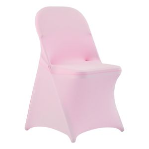 50 Pezzi Coprisedia Personalizzati in Poliestere Spandex Rosa - Fodere Elasticizzate per Matrimoni, Feste, Banchetti, Coprisedia con Fronte Piatto - Product Image 1