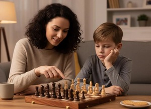 ILAHI's Eco-Friendly Rustic Polished Rectangle <b>Chess</b> <b>Board</b> Game 100% Handmade Pure Wood Animal/Love Style Customized Size <b>Chess</b> - Product Image 3