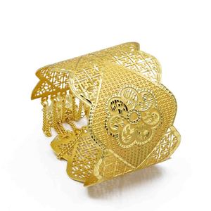 Bracelets manchette en filigrane plaqué or 14K, 18K, 24K, larges, en laiton, style Kada, design traditionnel, bracelets manchette tendance, vente en gros - Product Image 2