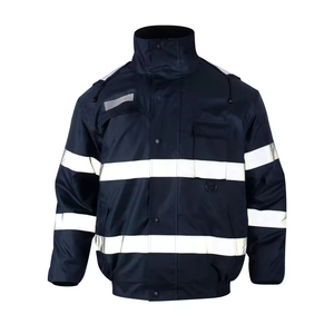 Veste de sécurité réfléchissante imperméable haute visibilité pour travaux routiers, vêtements de travail durables haute visibilité avec logo personnalisable - Product Image 2