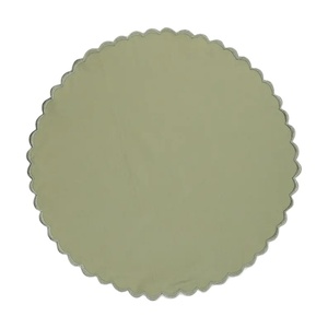 2025 Ridhi Reusable Embroidered Green Round Cotton Eco-Friendly Kitchen <b>Table</b> Mat <b>Placemats</b> - Product Image 1