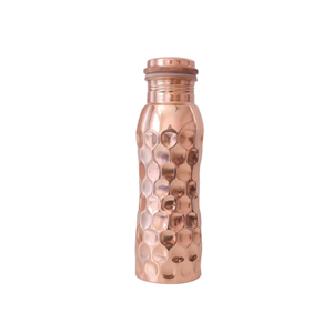 Pure Hammered <b>Copper</b> Water <b>Bottle</b> 1000ml Handmade Ayurvedic Leak-Proof <b>Drinking</b> <b>Bottle</b> For Yoga & Health Wellness Eco-Friendly - Product Image 4