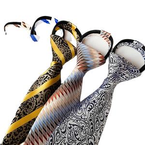 Men Zipper <b>Tie</b> Lazy <b>Ties</b> Fashion 8cm Business Necktie for Man Skinny <b>Slim</b> Narrow Bridegroom Party Dress Wedding Necktie Present - Product Image 2