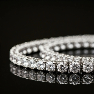 Wholesale Hip Hop Jewelry 3/4/5MM <b>Iced</b> <b>Out</b> Tennis <b>Chain</b> Necklace White Gold Plated Shiny Moissanite Diamond Necklace for Women - Product Image 1