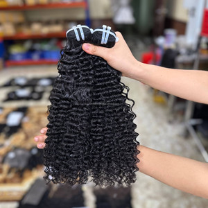 Cabello Shin al por mayor para rizar, cabello humano vietnamita, paquetes de 100g, cabello virgen de doble trama, extensiones de cabello tejido a máquina de doble trama - Product Image 4