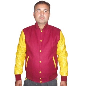 Blouson universitaire réversible en laine de baseball personnalisé, style Letterman, respirant, avec logo brodé fini, qualité supérieure - Product Image 1