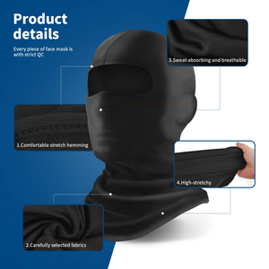Pasamontañas de diseño clásico, máscara facial delgada de poliéster para caza, tiro, práctica, transpirable, protección solar, deportes al aire libre - Product Image 4