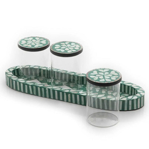 Top Selling Mother of Pearl <b>Chocolate</b> & Date Gift Set with Acrylic Jar <b>Ramadan</b> Gift Box Wholesale from Vietnam - Product Image 1