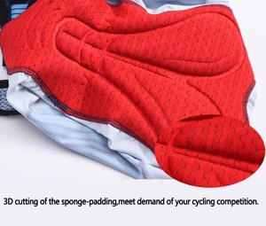 Cuissard de cyclisme pour homme WOSAWE, respirant, séchage rapide, Spandex/Polyester, coussinets en gel 5D, ajusté, 100g, couleur et logo personnalisés - Product Image 6
