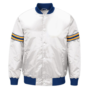Veste universitaire en satin au design optimal, personnalisable, à manches longues et matelassée, idéale pour l'hiver, pour adultes, très demandée - Product Image 3