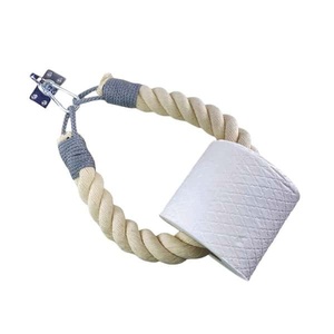 Organizadores de pared, soporte de papel higiénico de cuerda, papel higiénico tejido con hilo de algodón, regalo navideño, artesanías de madera de haya - Product Image 2