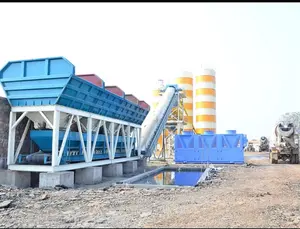 Planta Mezcladora de Cemento y Concreto de 20 a 120 m³ con Cinta Transportadora de Descarga para Uso en Construcción - Product Image 5