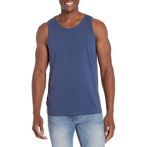 Wholesale 100% Cotton Rib <b>Tank</b> <b>Top</b> Longline Casual <b>White</b> Singlet with Pocket Breathable Washed Knitted Technique - Product Image 4