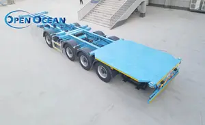 Detachable 3 Axles Semi Trailer 40FT 40 Tons Skeleton Chassis Truck Container Flatbed Trailer Tractor Trailer