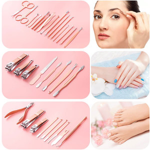 Professional Manicure Kit with PU Leather Case and Multi-Function Piece Stainless Steel Clippers Manicure & <b>Pedicure</b> <b>Set</b> - Product Image 5