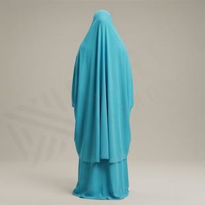 Conjunto de Dos Piezas Personalizado y Modesto con Pantalones Harem, Mangas Elásticas, Largo hasta el Suelo, Ligero, Poliéster Premium Transpirable, Nuevo - Product Image 2