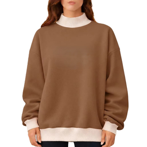 Sweat-shirts à col rond pour homme, hiver, broderie personnalisée, impression numérique, couleur unie, écologiques, coupe classique, 100% coton biologique - Product Image 2