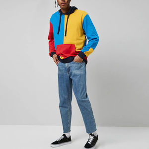 Sudaderas con Bloques de Color Personalizadas, Sudaderas de Forro Polar Multicolor de Alta Calidad para Hombre, con Logotipo Personalizado para Invierno - Product Image 5