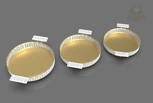 Plateau de service et plateau décoratif de luxe en acier inoxydable plaqué or - Cadeau d'affaires écologique - Product Image 6