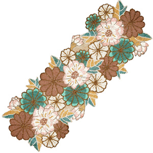 36" Glass Beaded <b>Dining</b> <b>Table</b> <b>Runner</b> High Quality Hand Beaded Work With Custom Floral Design Low Price <b>Runners</b> for Christmas - Product Image 5