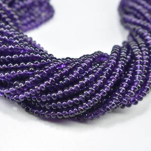Natural Amethyst Smooth Rondelle Gemstone Beads Strands 2.5-3MM Amethyst <b>Stone</b> Loose Beads For Jewelry Making Wholesale Bulk - Product Image 4