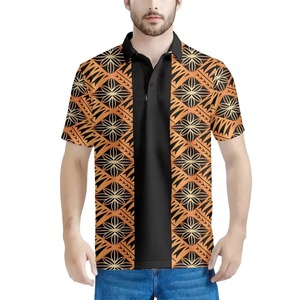 Camiseta de Manga Corta para Hombre, Estilo Playero, con Estampado Tribal Polinesio de Flores Tapa y Hojas Monstruo - Product Image 6