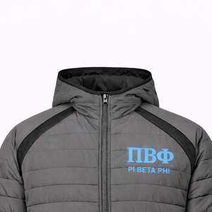 Veste matelassée grecque personnalisée pour fraternité, veste d'hiver matelassée avec logo brodé, fabricant OEM de vêtements grecs en gros - Product Image 2
