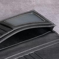 Dompet Kulit Asli Ringan Panjang Berkualitas Tinggi Desain Logo Kustom Gaya Fashion Layanan OEM Buatan Pabrik