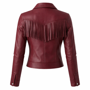 Wholesale Custom Faux Leather <b>Fringe</b> <b>Jackets</b> for Women - Manufacturer Direct Bulk Order - Product Image 2