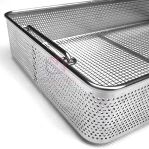 OEM Custom German Stainless Steel Medical <b>Mesh</b> <b>Basket</b> Surgical Instrument Tray Autoclave Sterilization Reusable Durable - Product Image 5