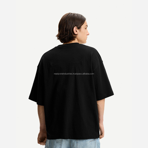 T-shirts Streetwear Homme Oversize Col Rond Épaules Tombantes 100% Coton Longueur Longue Impression Numérique Respirant - Product Image 5