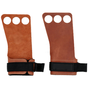 Poignées de gymnastique personnalisées avec logo, protection de paume en cuir de vachette antidérapante robuste pour haltérophilie et musculation (sans poignées) - Product Image 2