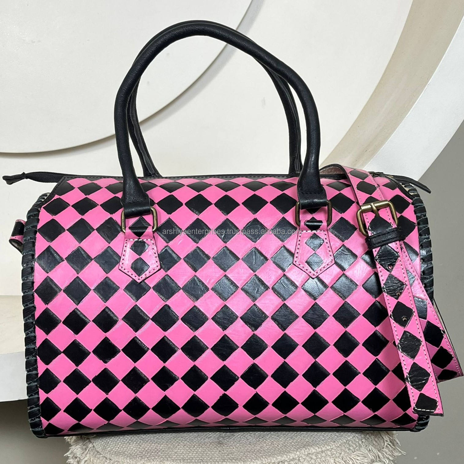 Black & Pink Checkered
