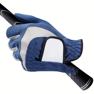 Gants de golf pour adultes, couleur bleue, avec protection UV, en cuir, pour une adhérence supérieure et pour l'entraînement - Product Image 4