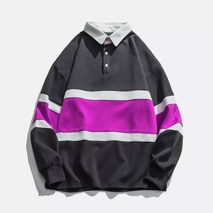 <b>Men</b> Custom Rugby Jersey <b>Men's</b> Polo Sweatshirt Embroidery Screen Printing Long Sleeve T Shirt Striped Polo Shirt for <b>Men</b> - Product Image 6