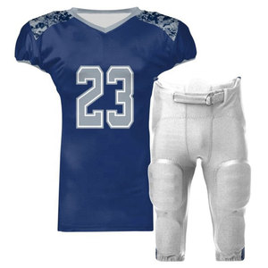 Conjunto de Uniforme de Fútbol Americano Personalizado, Blanco/Rojo, Sin Mangas, Cuello en V, Pantalones de Poliéster que Absorben la Humedad, Cintura Elástica, Personalizado - Product Image 1