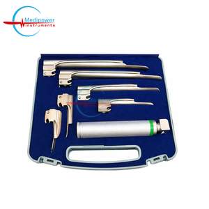 Macintosh LED Laryngoscope Kit 3 Blades No 1,2,3 Fiber <b>Optic</b> Manual Reusable Medical Diagnostic <b>Instrument</b> for ENT Surgery - Product Image 3