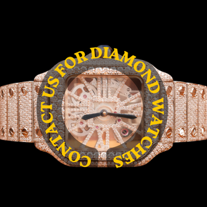 Montre carrée artisanale à cadran squelette, entièrement sertie de diamants Moissanite en or blanc, mouvement à quartz, collection exclusive Hip Hop pour homme - Product Image 1