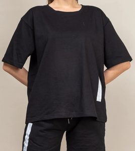 เสื้อยืดและกางเกงขาสั้นลายเสือดาวลำลองคุณภาพสูง ปี 2026 ผลิตจากเส้นใยไม้ไผ่ 100% แห้งเร็ว สี OEM ล้างสีแบบ Acid Wash ด้านหน้าสั่งทำได้ - Product Image 5