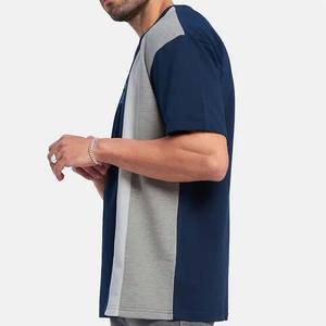 T-shirt noir à manches courtes pour homme, col rond, en jersey de polyester et coton, coupe classique, effet délavé vintage, motif uni, écologique - Product Image 2