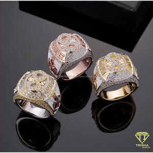 Bague audacieuse de luxe en argent 925 avec diamant de laboratoire à l'éclat brillant pour les acheteurs de bijoux en gros - Product Image 3