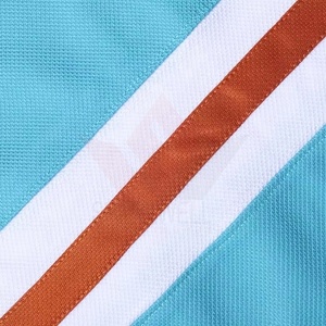 เสื้อฮอกกี้น้ำแข็งผู้ชายสีเทอร์ควอยซ์ส้มขาวลายหัวใจ คอวี แขนยาว ซับเหงื่อ แห้งเร็ว ผ้าโพลีเอสเตอร์ด้านหน้า สำหรับเล่นกีฬา - Product Image 3