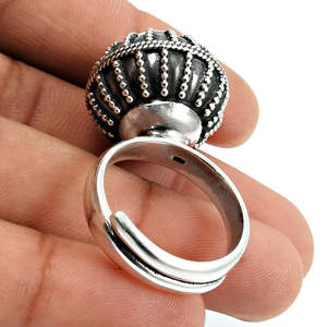 <b>Adjustable</b> Design Handmade Ball <b>Ring</b> Crafted From Solid 925 Sterling <b>Silver</b> High Quality Bohemian Jewelry For Girls And Women - Product Image 4