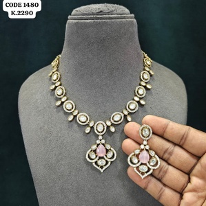 Elegant Pear Cut <b>Ruby</b> Drop Pendant Gold Plated <b>Necklace</b> Earrings Set Round Brilliant Cut Bezel Setting Bridal Jewelry Set - Product Image 5