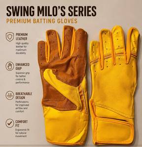 Gants de frappe de baseball Jarren Duran Signature Joker Series en cuir, ambidextres, durables, avec fermeture auto-agrippante, personnalisables - Product Image 4