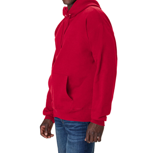 Sudadera con Capucha Roja para Hombre, Corte Regular, Felpa de Algodón, Estilo Casual para Otoño, con Bolsillo Delantero y Capucha con Cordón Ajustable - Product Image 3